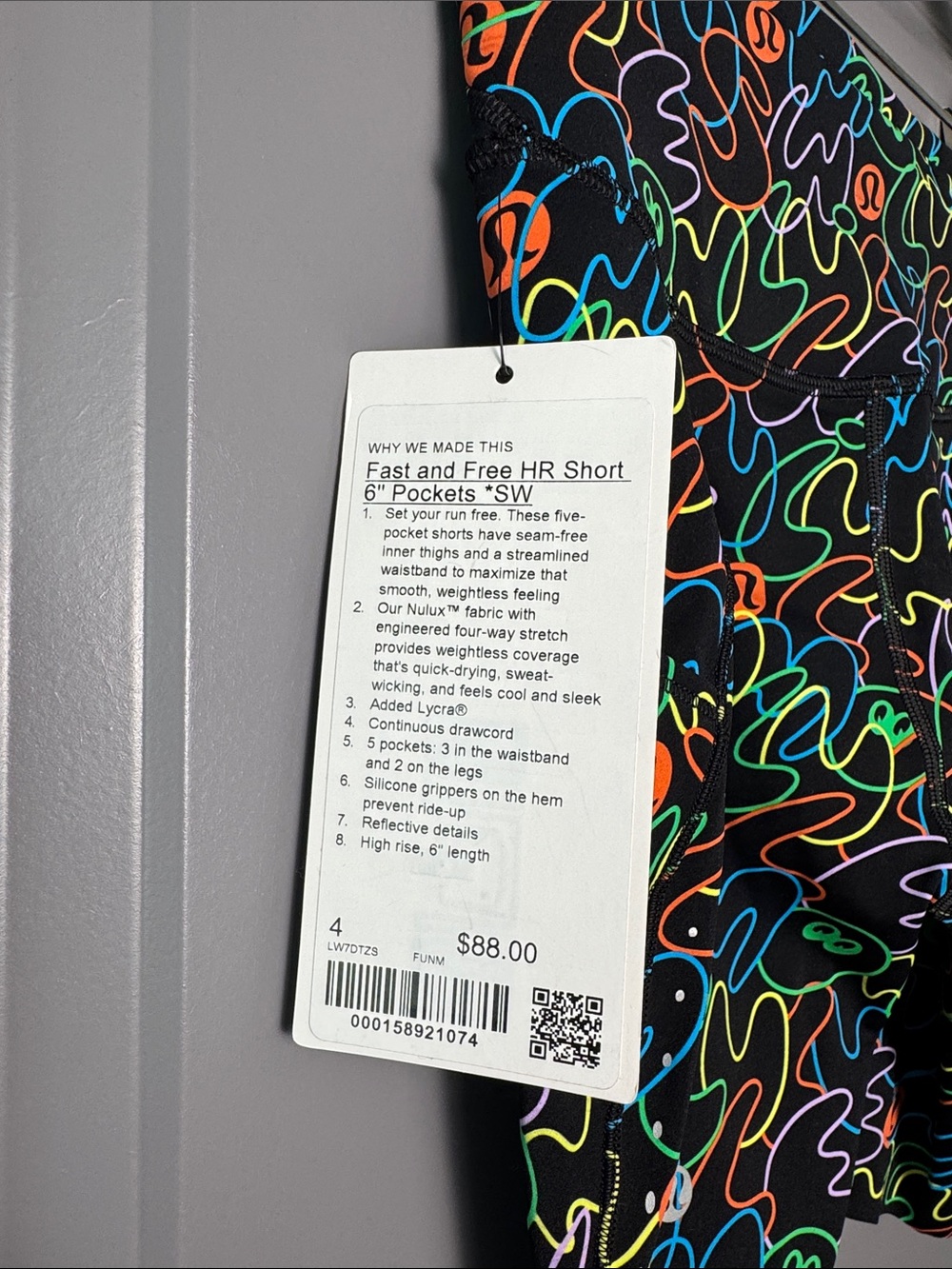 lululemon SeaWheeze Fast N Free HR Short 6” — Size 4 - Picture 7 of 10
